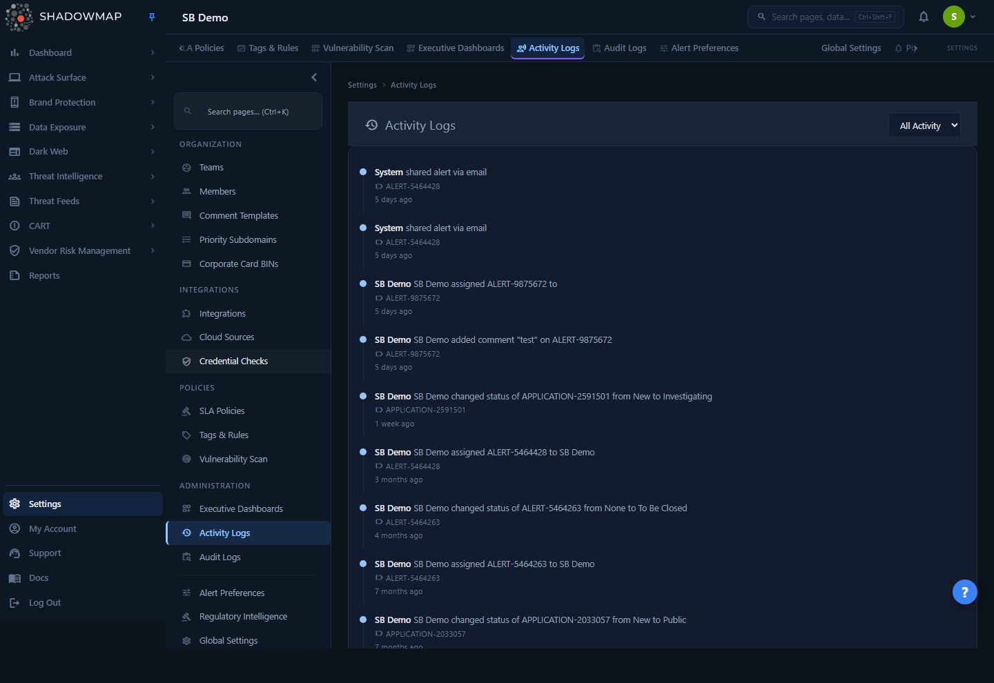 Activity Logs